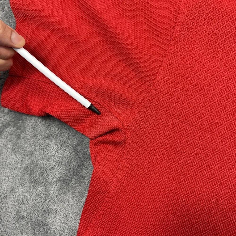 Nike Golf Polo Shirt Mens Extra Large Red Dri-Fit Performance Athletic Swoosh